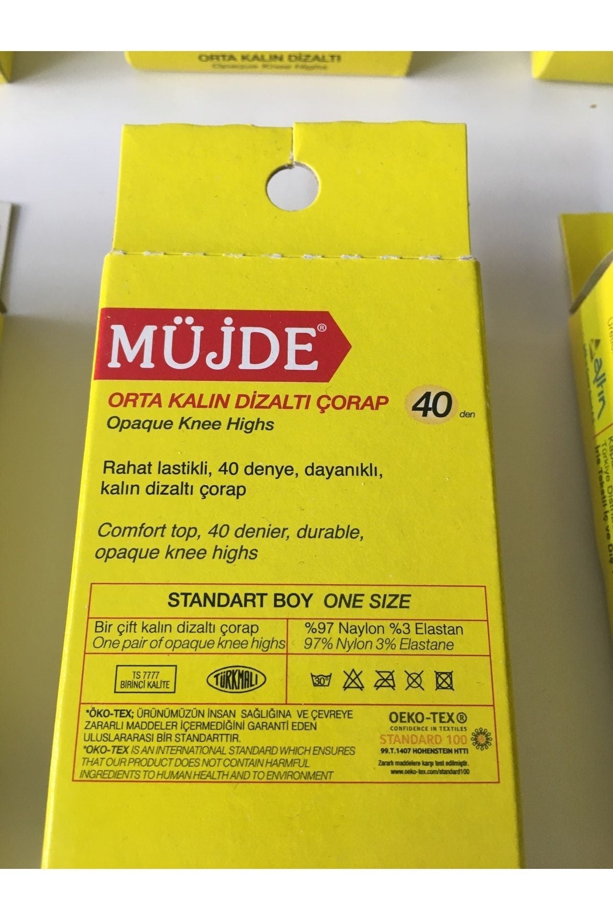Fit 40 Den Orta Kalın Diz Altı Çorap 500 / 12 Adet