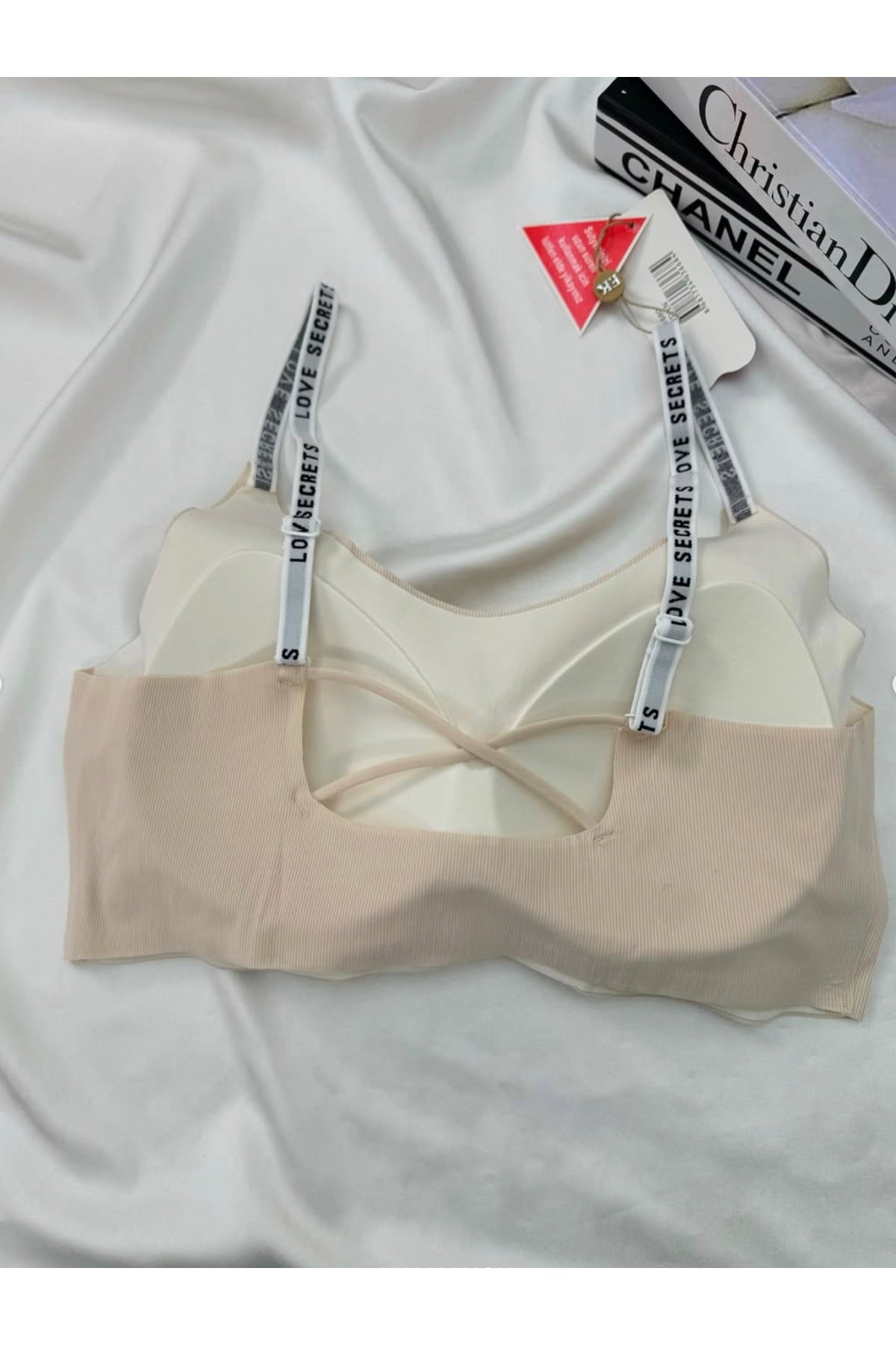 Arkası Çapraz Askılı Fitilli Görünüm Bralet Sütyen