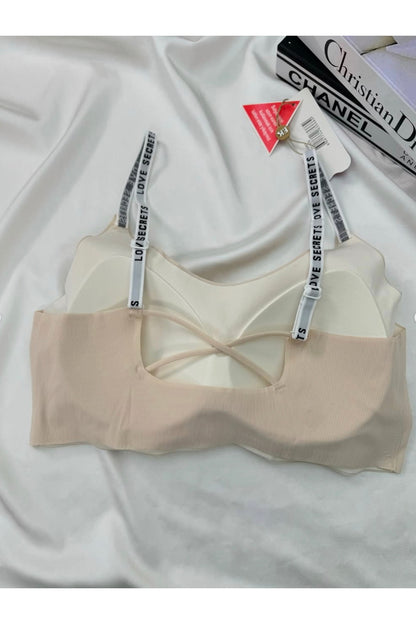 Arkası Çapraz Askılı Fitilli Görünüm Bralet Sütyen