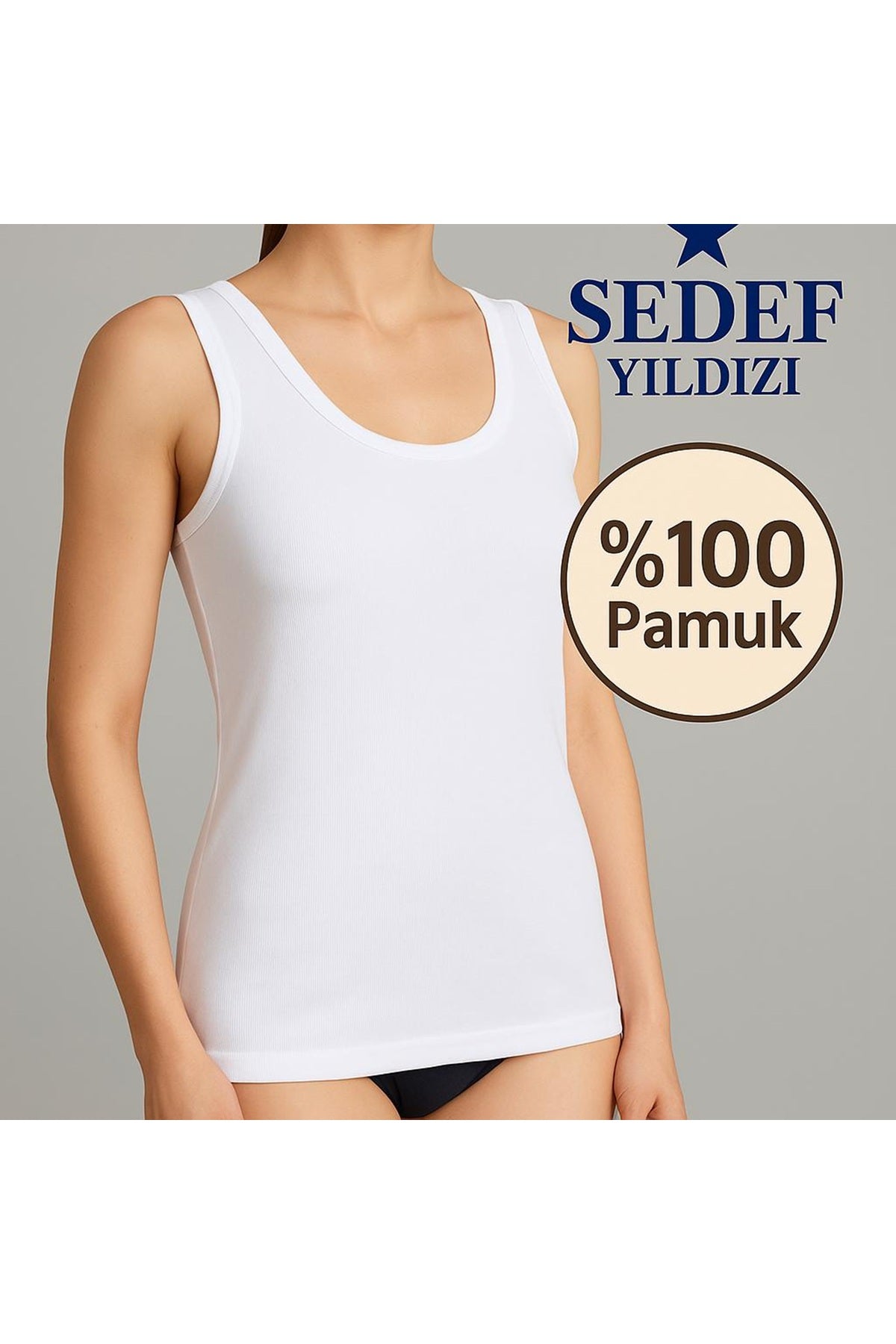Geniş Askılı Atlet 6 Adet