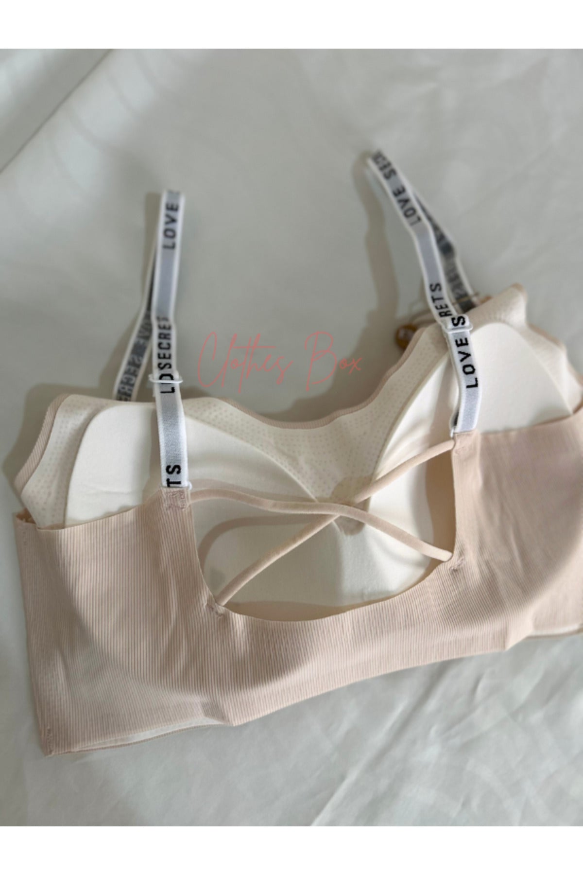 Arkası Çapraz Askılı Fitilli Görünüm Bralet Sütyen
