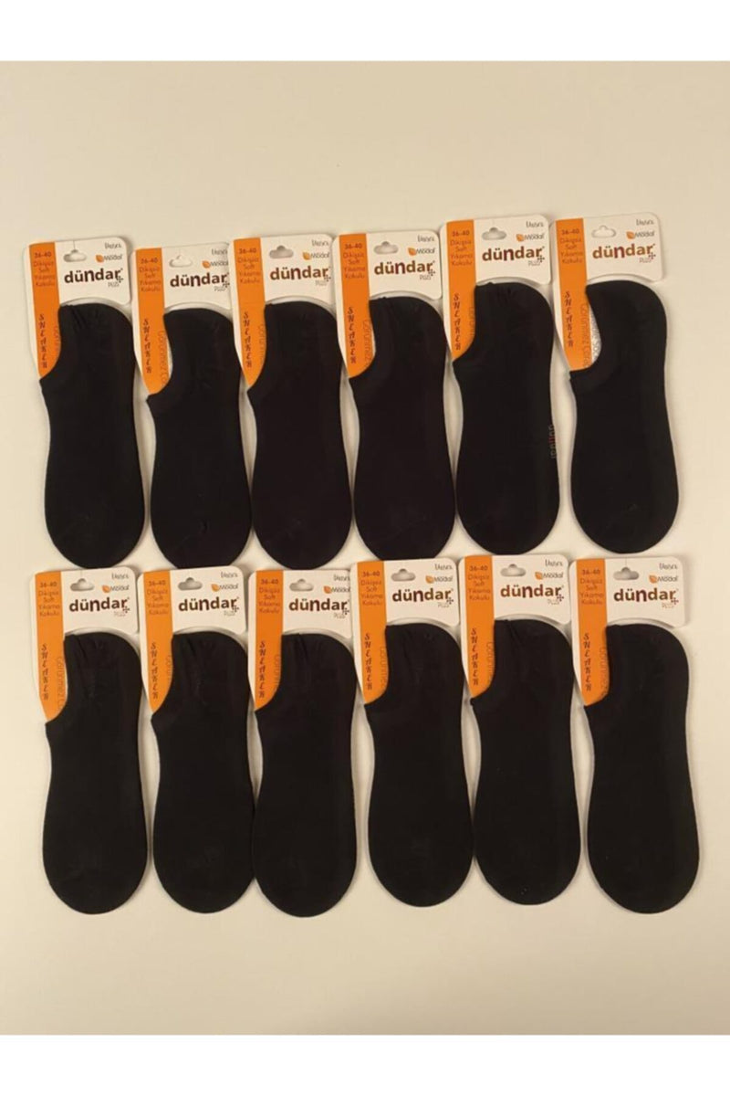 6876 Dikişsiz Ince Yazlık Modal 12 Li Bayan Sneaker Görünmez Patik Çorap