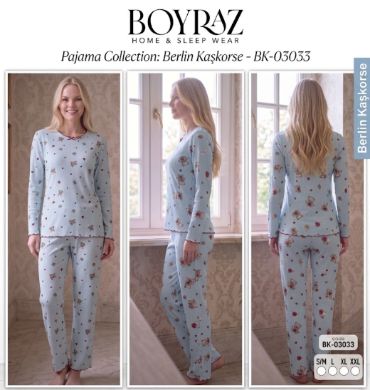 BOYRAZ BERLİN KAŞKORSE PİJAMA TAKIMI